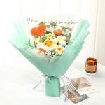 Cross-border handmade wool knitted woven rose immortal flower simulation bouquet