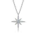3x2cm Sterling Silver Necklace Chains AAAAA CZ White Gold Plated Necklace