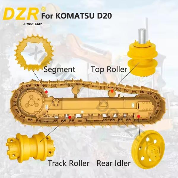 Whole Undercarriage Set For KOMATSU D20 All Series Top Track Roller Idler