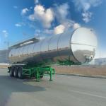 Carry Palm Oil Insulated Tanker Trailers 3 Axles 43500L 28t