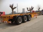 40ft Three Alxes Heavy Duty Semi Trailers Flatbed Truck With 14mm Upper