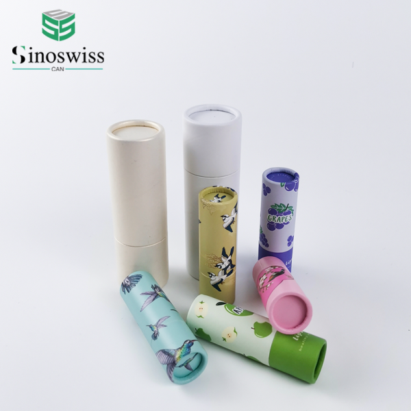 Customizable Push Up Recycled Cardboard Lipstick Tubes Kraft Paper Tube For Cosmetics