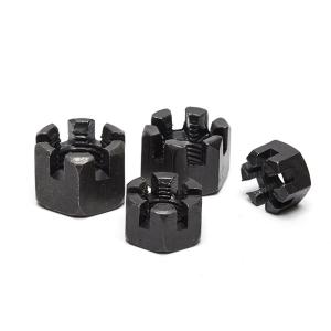 Wholesale Precision Nonstandard Parts OEM Service Fine Toothed Slotted Nut Black Finish from china suppliers