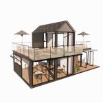 20FT 40FT Modern Simple Hotel 4 Bedrooms 1 Garage Prefab House Container Villa