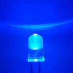 5mm LED Light Diode 460nm Blue Color 5000mcd Clear Lens Round Head With Flange