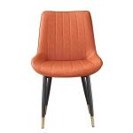 Modern Design Elegant Upholstery Dining Chairs with Metal Legs and PU Leather