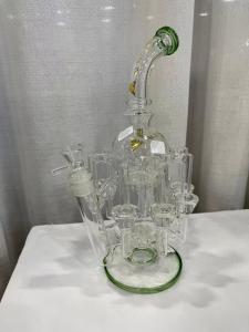 Wholesale 14Inch Glass Water Pipes Borosilicate Straight Hookah Smoking DAB Rig beaker bubbler bong from china suppliers