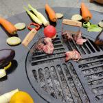 2mm Thick Corten Steel Outdoor Barbeque Grill Metal Cooking Grills Black Rust