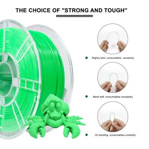 Wholesale PETG 3D Printer Filament Grass Green 1.75mm Toughness Enhanced 3D Printed from china suppliers