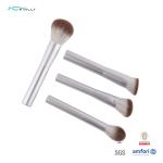 8pcs OEM ODM Travel Makeup Brush Set White Aluminium Handle