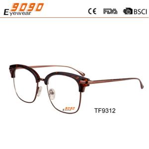 Wholesale Latest fashion TR90 injection glasses china wholesale plastic optical frame with bronze temple from china suppliers