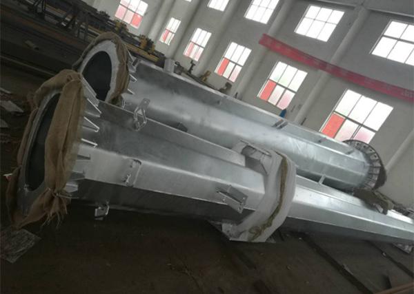 HDG Monopole Transmission Tower , ASTM A 572 Grade 50 Monopole Transmission Line