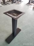 Steel Long Table Legs Outside Furniture Sandy Texture Finish Commercial Table