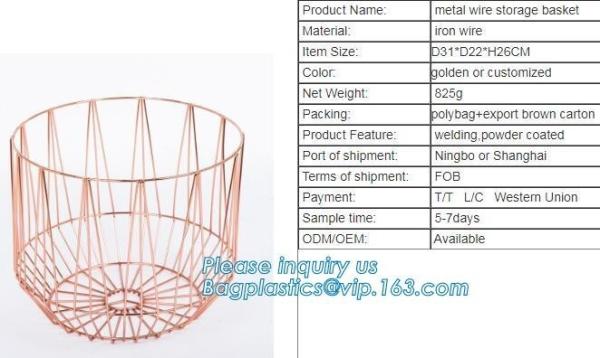 Lined Utility Metal Wire Storage Bin Laundry Basket with Handles for Heavy Duty