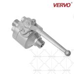 DN20 Forged 2PC High Pressure 3/4'' Hard Seal Float Ball Valve Full Bore And