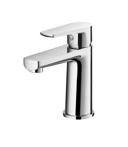 Wholesale Chromed Brass Single Handle Wash Basin Faucet 159mm High Hot Cold Water Mixer from china suppliers