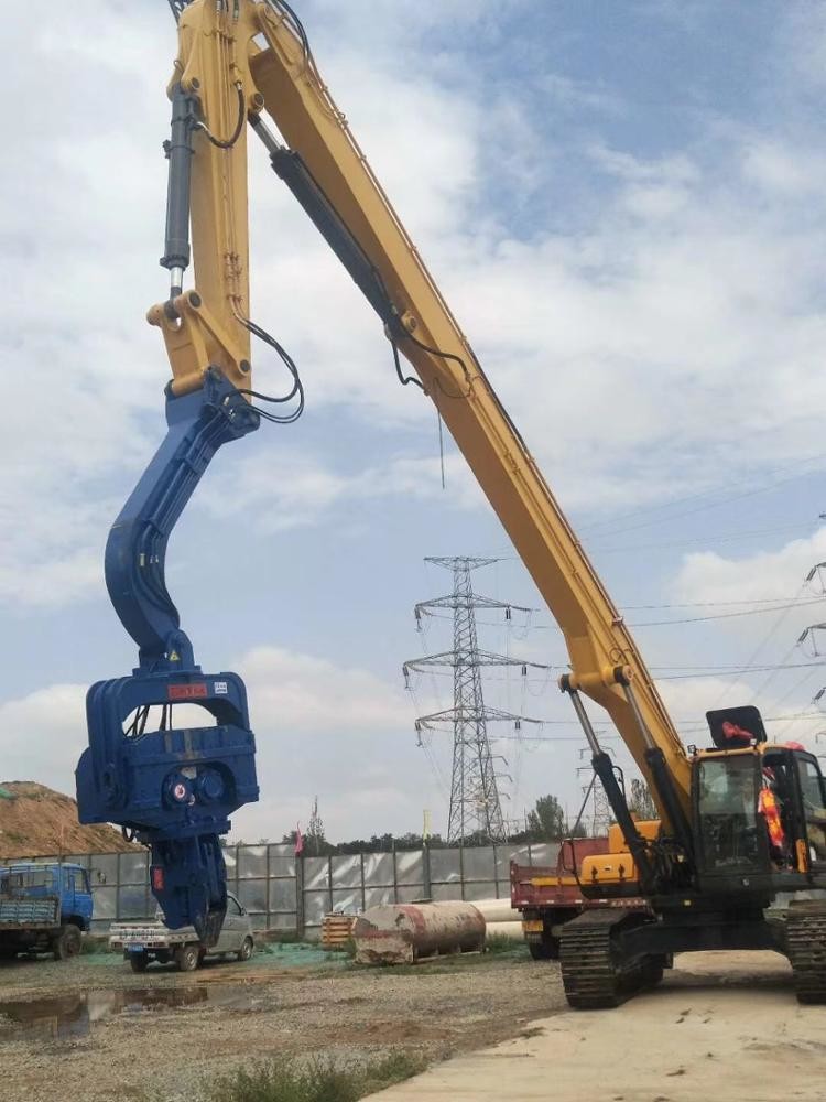 20M Excavator Sheet Pile Driving Long Boom For R420 Long Reach Boom Heavy Equipment