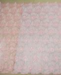 Chemical lace with Red/Pink /Orange Color + Embroidery Sequin Lace Fabric
