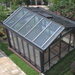 Gray Glass Powder Coated Smooth Finished Aluminum Sunroom For Beautiful Winter