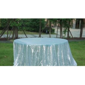 Wholesale 2021 new arrival nappes africaines customized table overlay wedding luxury fabric sequin wedding round tablecloth from china suppliers