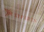 0.53x3.81mm Stainless Steel Metal Ring Mesh Brass Color For String Curtains