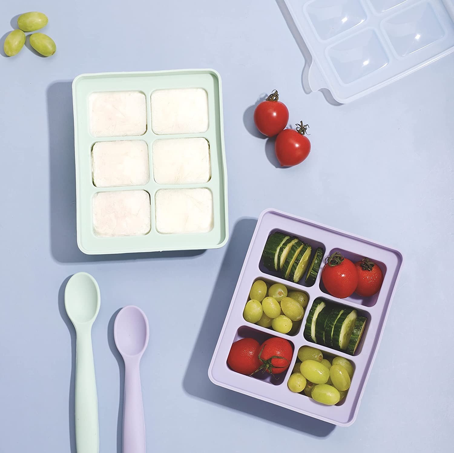 Portable Leakproof Silicone Ice Tray , Nontoxic Silicone Mould For Ice Cream