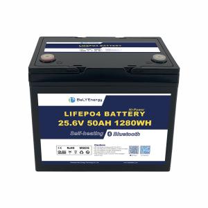 Wholesale 24V 50AH LiFePO4 Marine Boat Lithium Battery With BT and heating from china suppliers