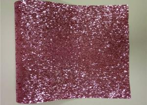 Wholesale Pink Chunky Glitter Wall Fabric , Non - Woven Beautiful Glitter Fabric Sheets from china suppliers