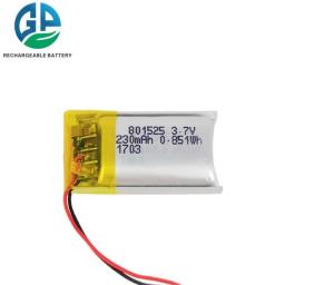 Wholesale 801525 230mah Lithium Polymer Battery Pack 500 Times Cycle Life from china suppliers