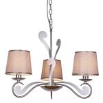 Elegant grey fabric chrome shade Chandelier for home Lighting (WH-MI-09)