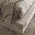 3.2x2.2m Luxury Italian Bedroom Sets , Matted Leather Modern King Size Platform