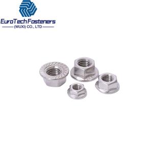 Wholesale Hexagon Flange Nuts Din 6923 Iso 4161 M10 M12 M14x1 5 M16x1 5 M8 A2 With Serration from china suppliers