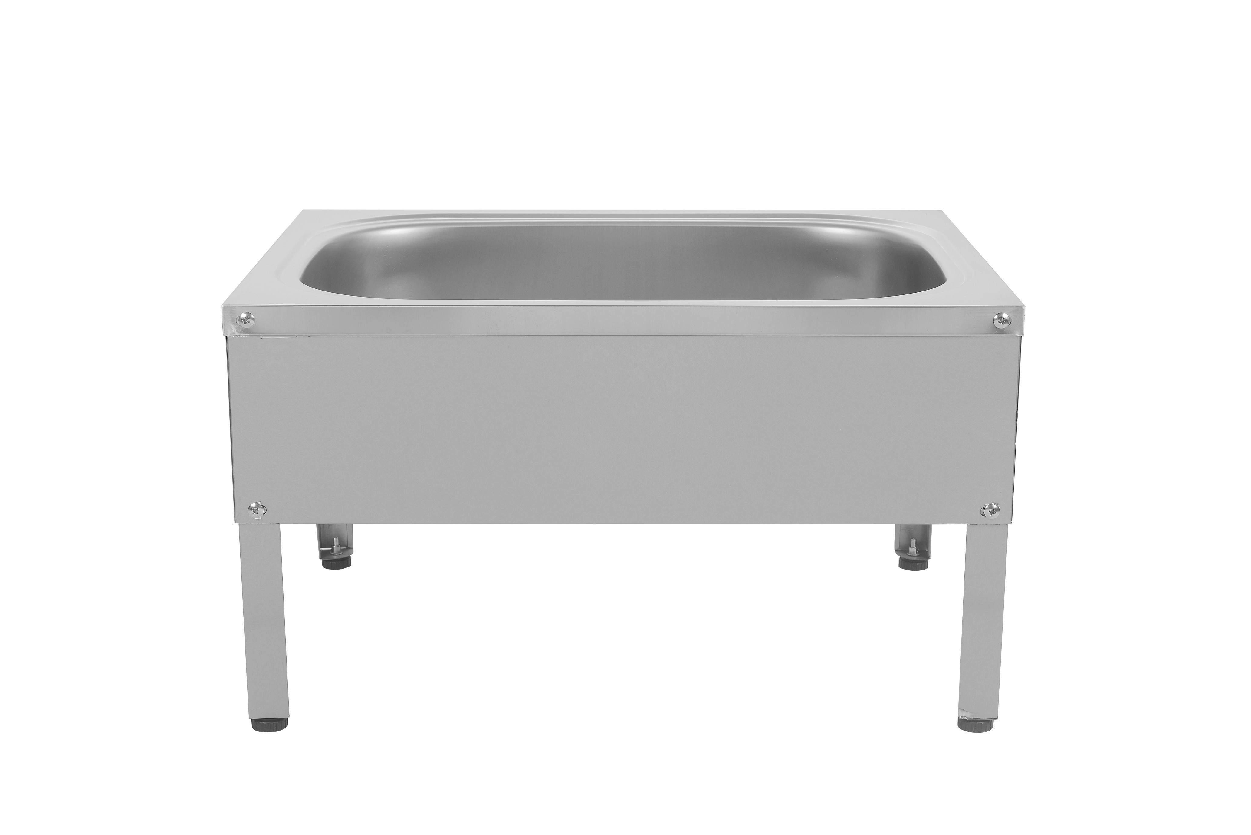 Oval Shape Stainless Steel Single Bowl Sink With Foot Stool