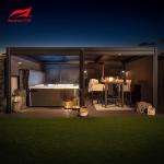 Motorized Waterproof Outdoor Garden Pergola 10" X 12" With Downpipe Size And RGB