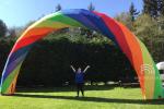 Inflatable Arches Rainbow Archway Entrance Decoration Candy Arch For Advertising