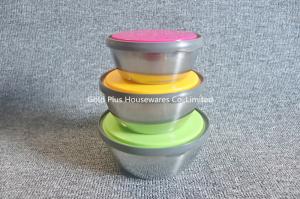 Wholesale 6pcs Stainless Steel Salad Bowl With Sealing Cover MultiFunction from china suppliers