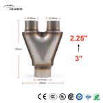 Y-Shaped Three-Way Exhaust Pipe Euro 1 Catalyst Carrier Assembly Auto Catalytic