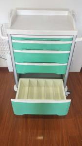 Wholesale Aluminum Alloy Frame ABS Emergency Trolley Instruments Green Color With Center Lock Drug Delivery Cart from china suppliers