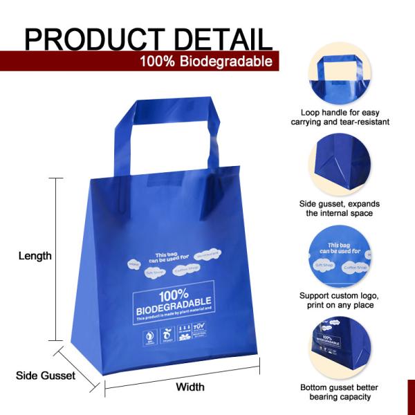 Customized Die Cut Plastic Bag Sustainable Patch Handle Bag Eco Friendly