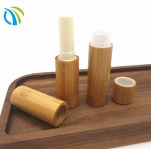 Wholesale Mini Lip Balm 5.5ml 10g Empty Lipgloss Tubes White Snap Bamboo Case SGS from china suppliers