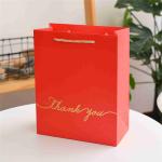 Customize Design Black Small Thank You Shopping Paper Bag For Small Things