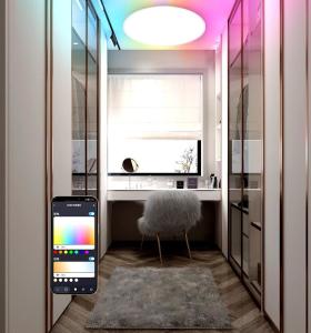 Wholesale 36w Multicolor Smart LED Panel Light Rgb Music Intelligent Dimmable Lamp from china suppliers