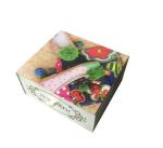 White square shape rigid gift packaging box with clear visible pvc window lid