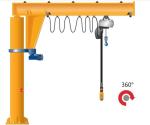360 Rotation Electric Jib Crane 380V Column Type High Performance