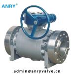 API Ball Valve CS WCB Body A105+ENP Ball Worm Gear Trunnion Mounted