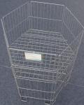 Fold Up Retail Display Baskets Wire Basket Bin For Promote Goods