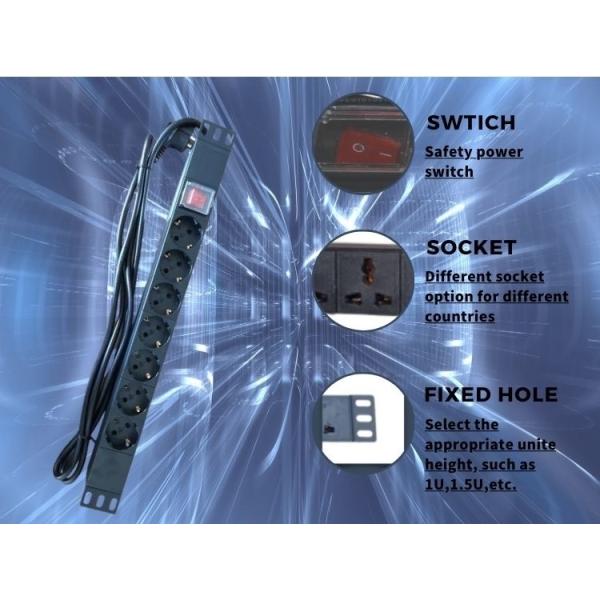 250V Rate Power Whole sale 8 Ways Clever IP Remote Controlled Smart PDU Network Power Distribution Unit