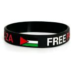 Custom Flag Silicone Wristbands for Souvenir of Free Palestine Save Gaza Printed