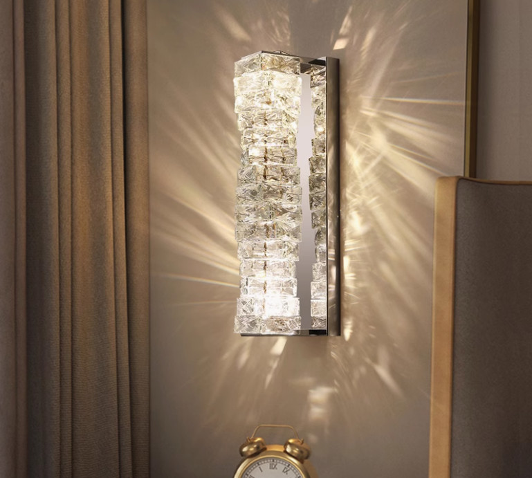 Wall lamp crystal living room bedroom TV background wall stairs balcony outdoor waterproof villa wall door lamp