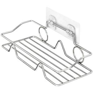 Wholesale Bathroom Shelf Organizer Storage Kitchen Rack with Traceless Transparent Adhesive No Drilling SUS304 Stainless Steel from china suppliers